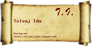 Tolvaj Ida névjegykártya